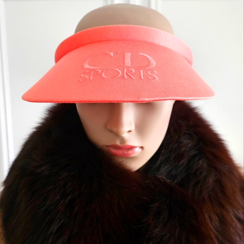 Dior Coral Pink Branded Visor